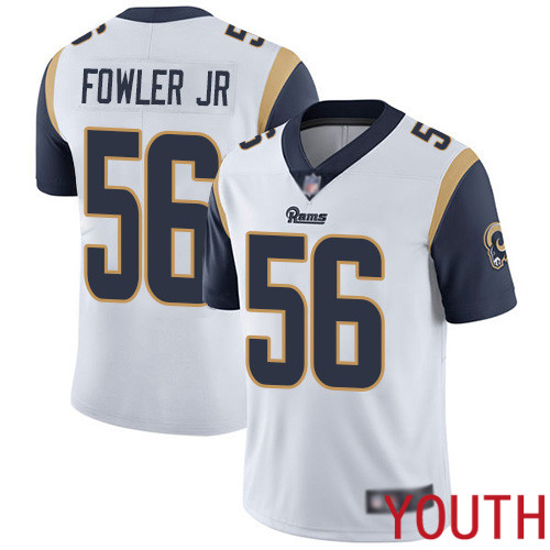 Los Angeles Rams Limited White Youth Dante Fowler Jr Road Jersey NFL Football #56 Vapor Untouchable->los angeles rams->NFL Jersey